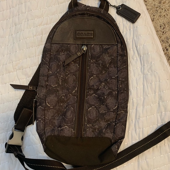 Coach one rope military green and brown bag - Picture 2 of 12